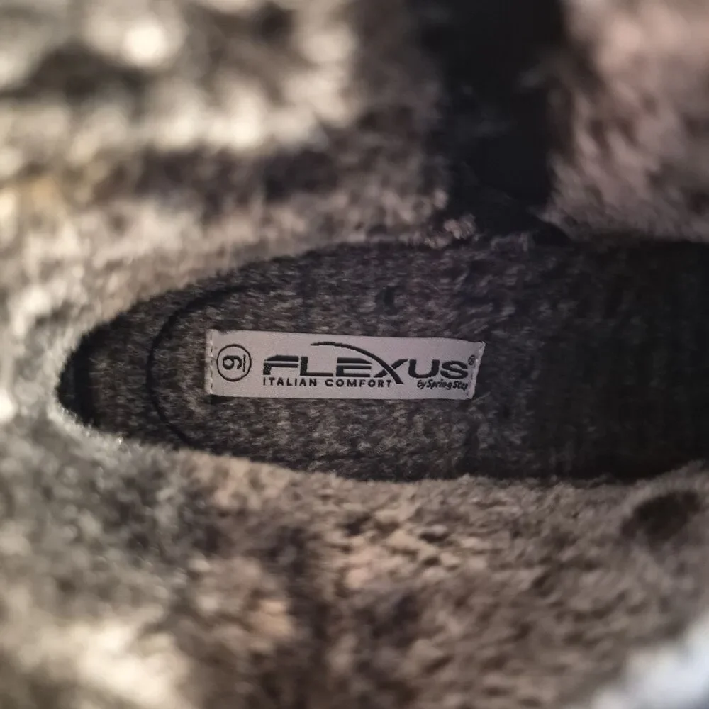 Flexus by Spring Step Womens Santuzza Booties Size 9B Microsuede Faux Fur Black